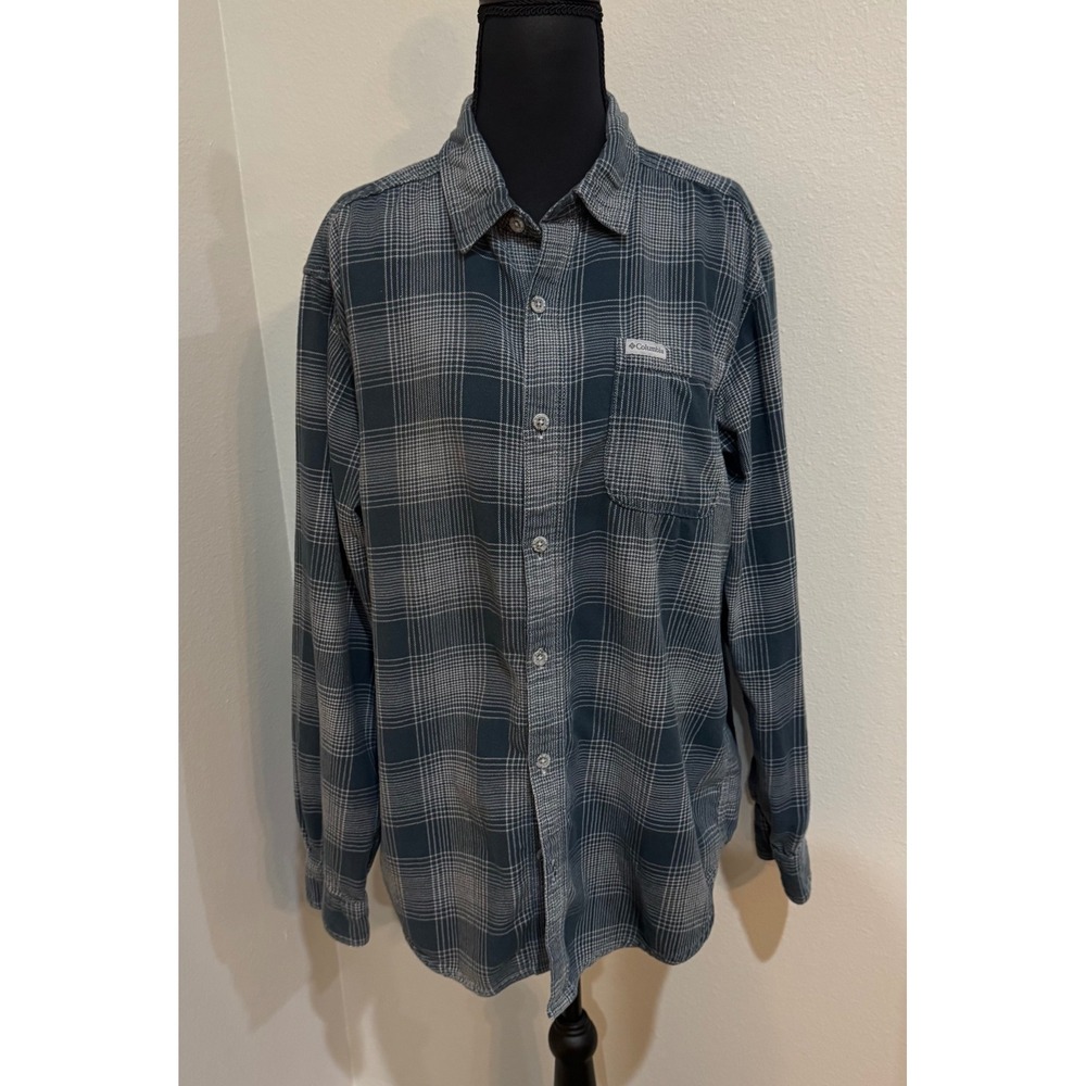 Columbia Flannel Shirt Plaid Button Up Long Sleeve Regular Fit‎ Mens M